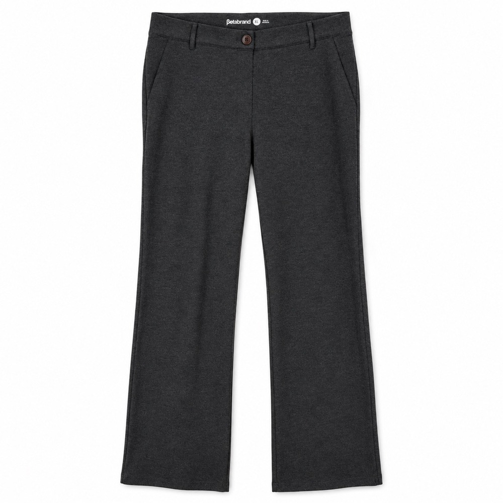 Betabrand Dress Pant Yoga Pants Womens Size XL Charcoal Grey Stretch Office Work